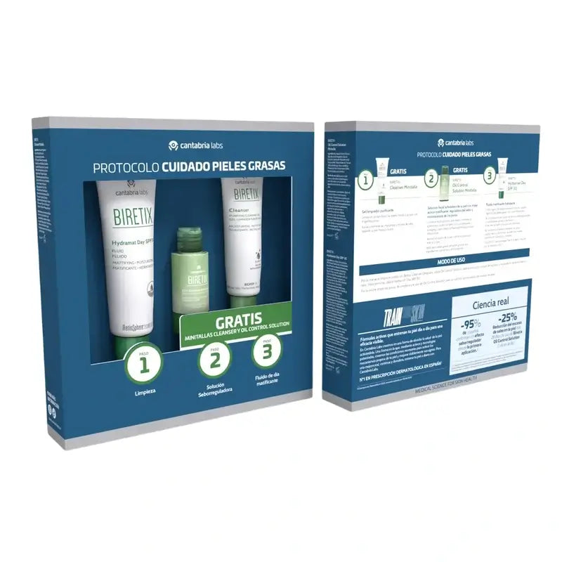 Biretix Protocolo Cuidado Pieles Grasas Pack Dermatológico. 2 Minitallas Regalo