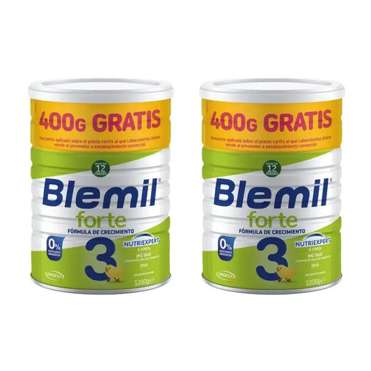 Blemil 3 Forte 800+400 Gratis, 2X1200 Gramos
