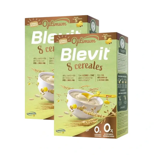 Blevit Alimentación Infantil Optimum 8 Cereales, 2X250 Grs