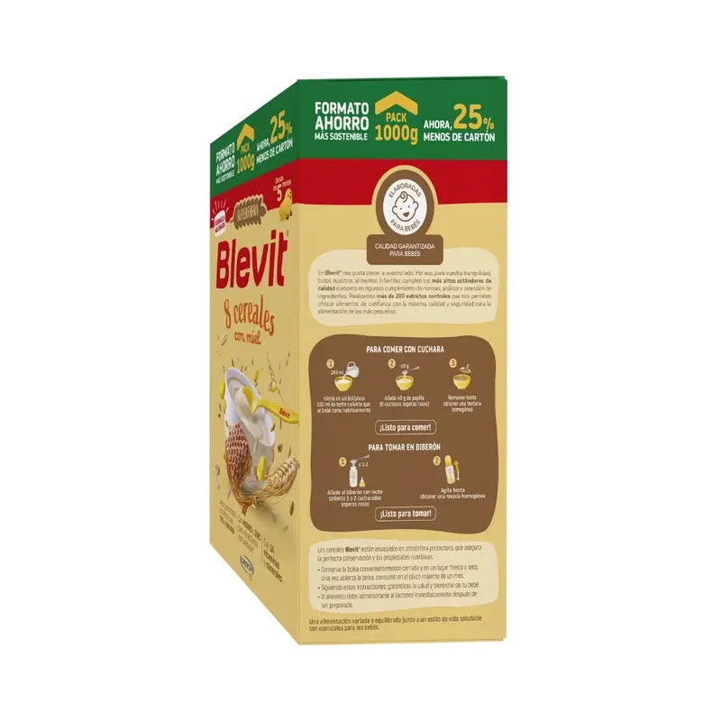 Blevit Alimentación Infantil Superfibra 8 Cereales Formato Ahorro, 1000 gr