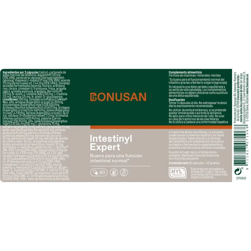 Bonusan Intestinyl Expert, 60 cápsulas