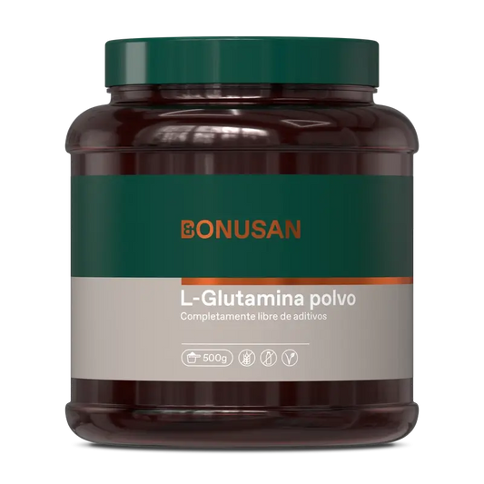 Bonusan L-Glutamina Polvo, 500 gramos de polvo