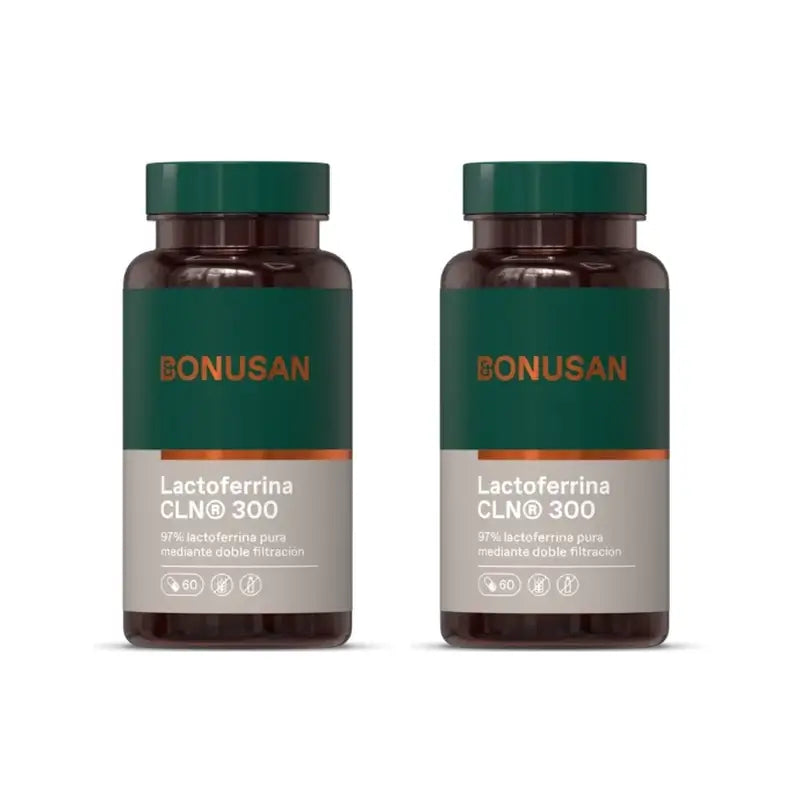 Bonusan Lactoferrina 300 Mg, Pack 2x60 Cápsulas