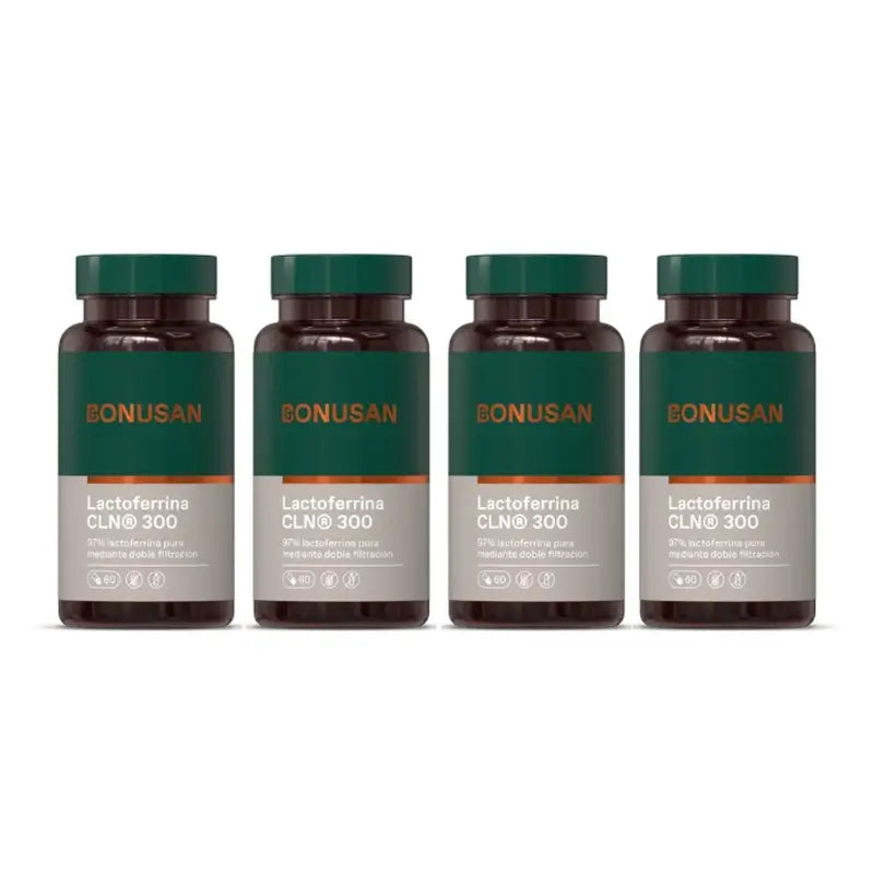 Bonusan Lactoferrina 300 Mg, Pack 4x60 Cápsulas