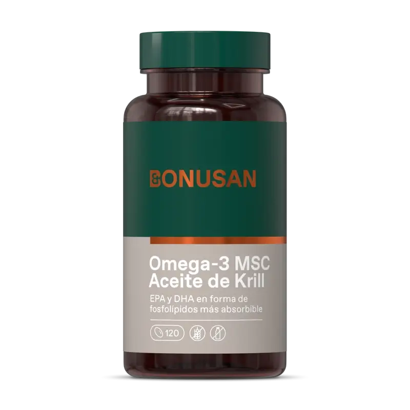 Bonusan Omega-3 Msc Aceite De Krill, 120 perlas
