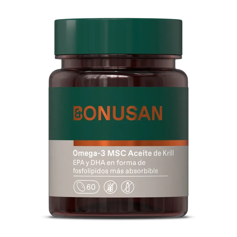 Bonusan Omega-3 Aceite De Krill , 60 perlas