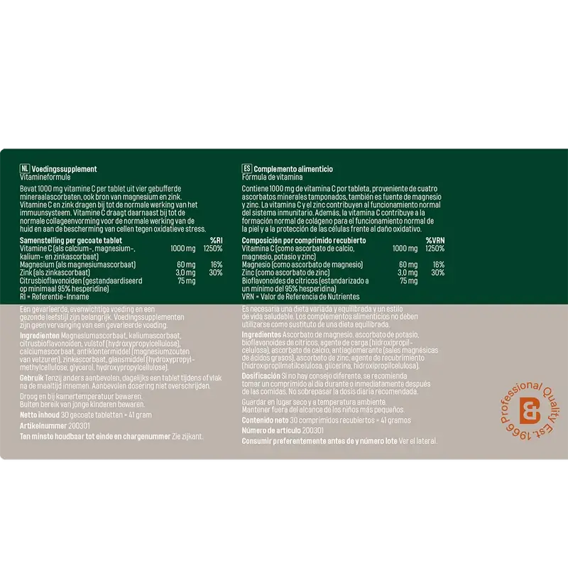 Bonusan Vitamina C-1000 Complex De Ascorbatos , 30 comprimidos