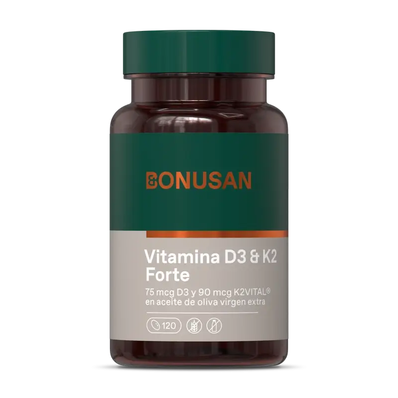 Bonusan Vitamina D3 & K2 Forte, 120 perlas