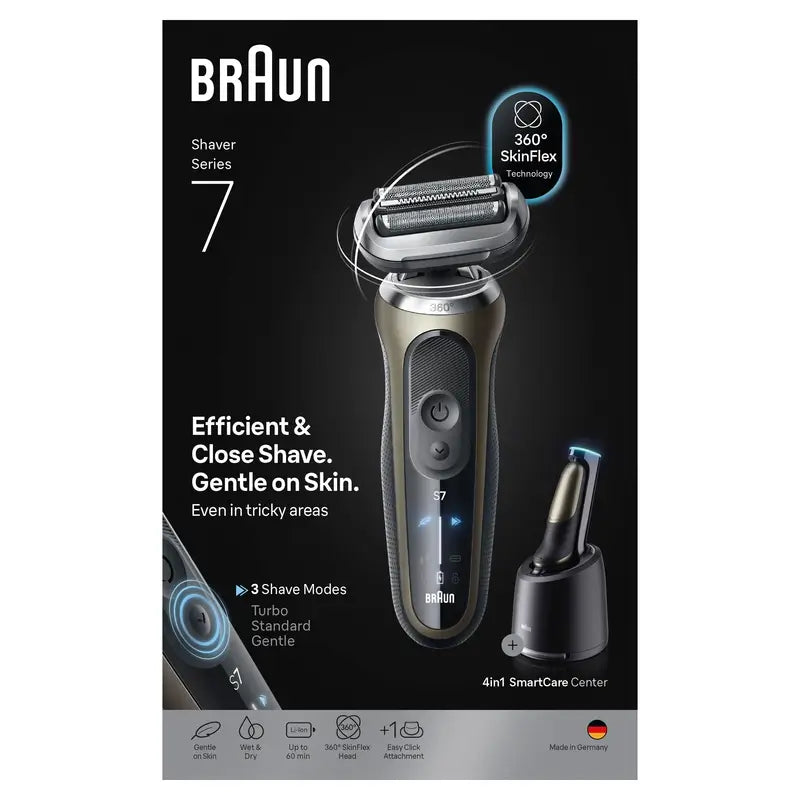 Braun Series 7 71-N1200S Afeitadora Eléctrica 360° Flex Con Recortadora De Precisión
