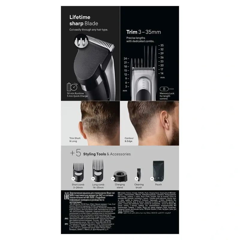Braun Series 7 Cortapelos 17 Longitudes +5 Accesorios