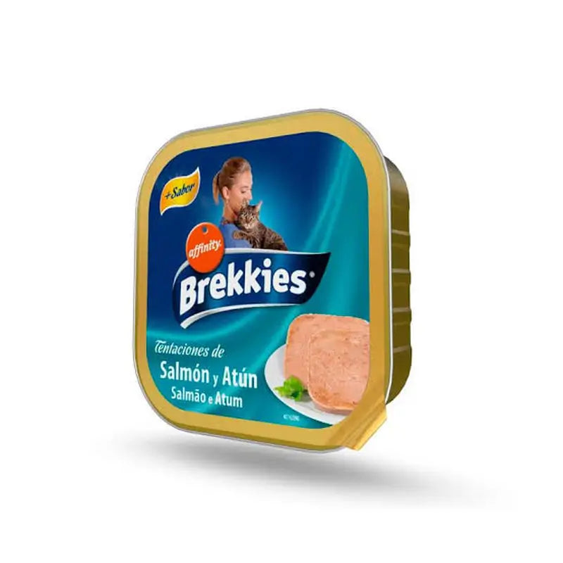 Brekkies Comida Húmeda Cat Tarrina Salmón Y Atún, 100 gr