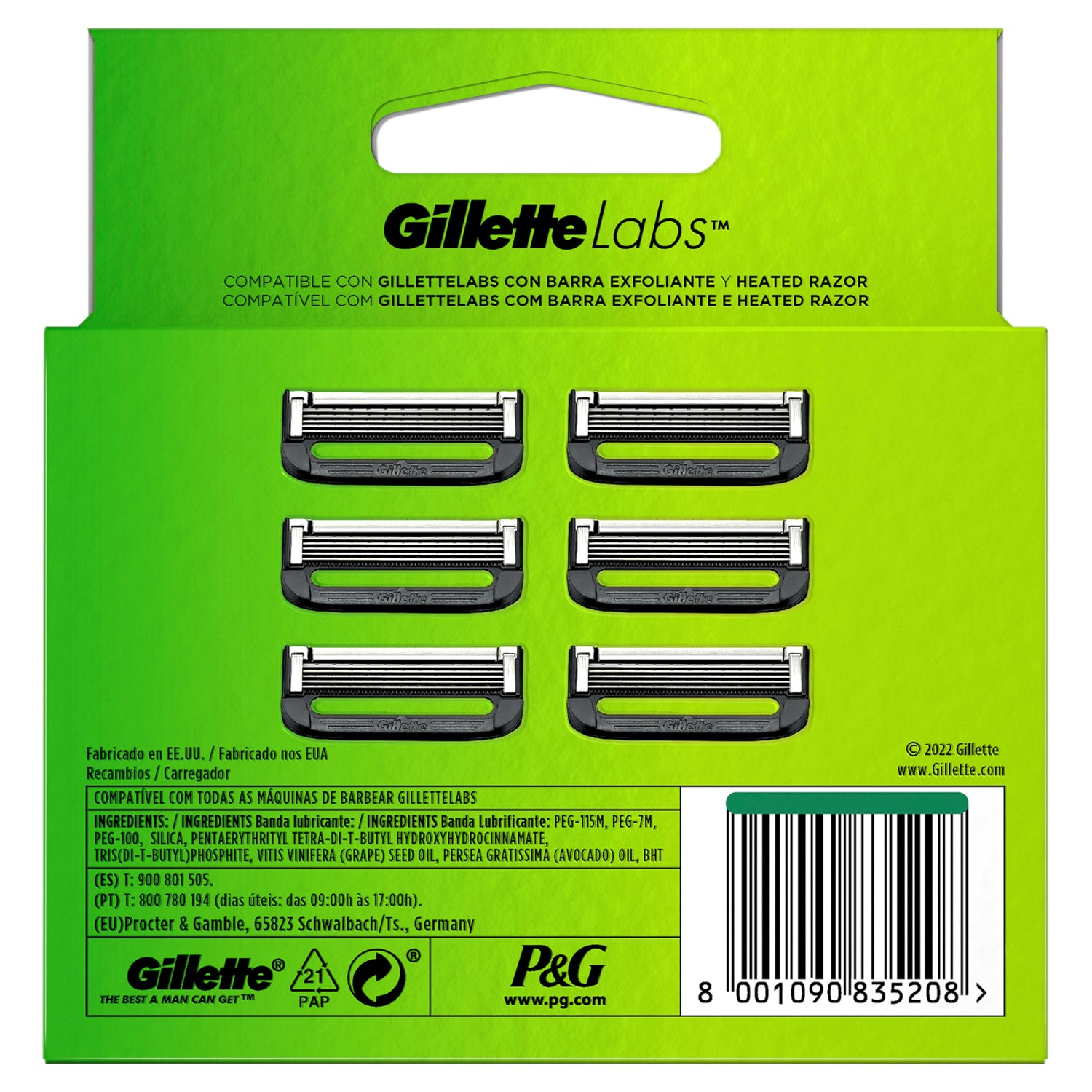 Gillette Recambio , 6 unidades