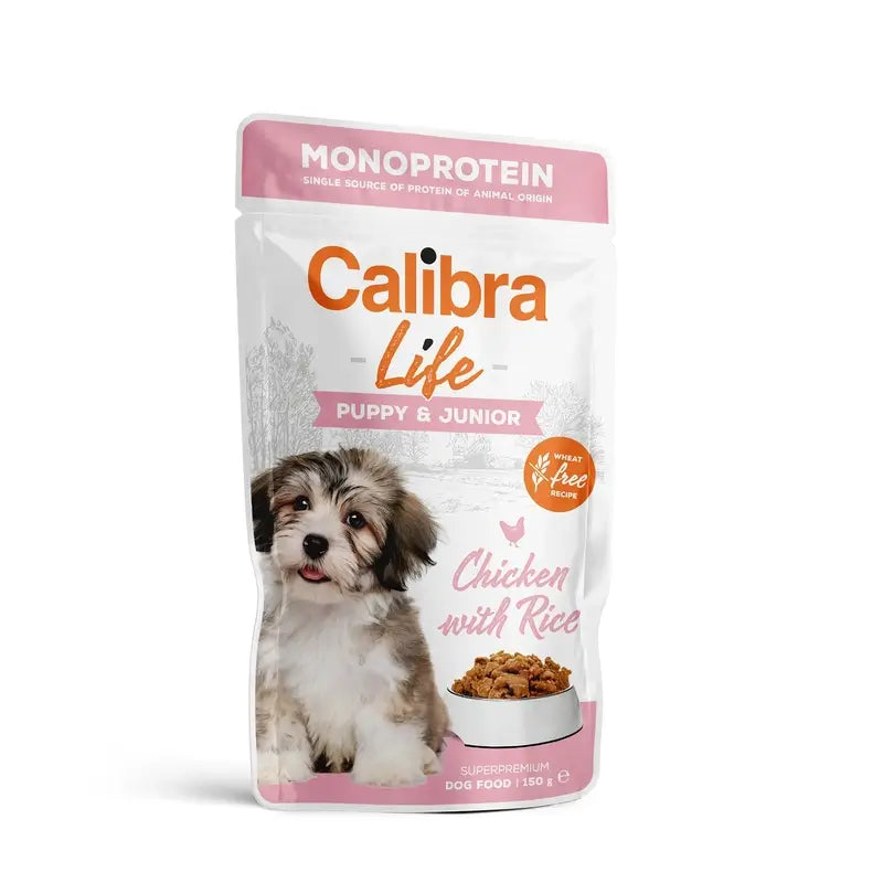 Calibra Dog Life Pouch Puppy&Junior Chicken, 10x150 gr