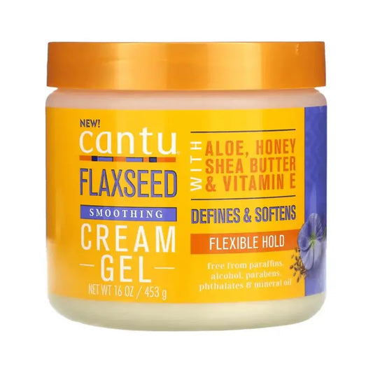 Cantu Flaxseed Smoothing Cream Gel Flexible Hold 453 Gr