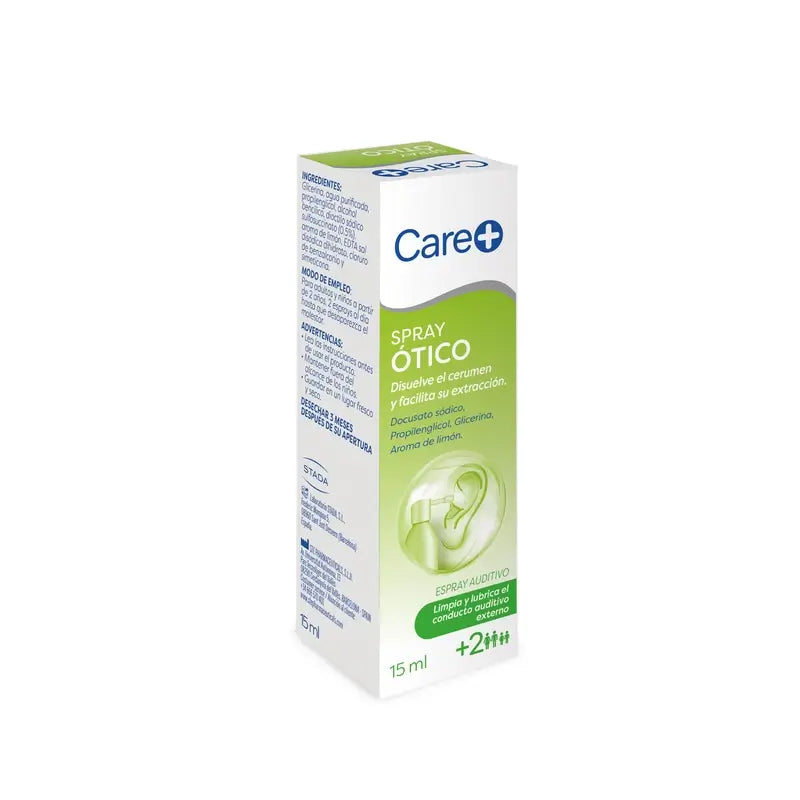 Care+ Spray Limpiador De Oidos Para Adultos Y Niños +2 Años , 15 ml