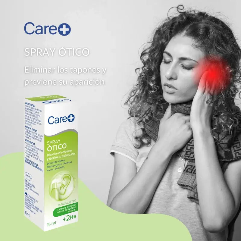 Care+ Spray Limpiador De Oidos Para Adultos Y Niños +2 Años , 15 ml