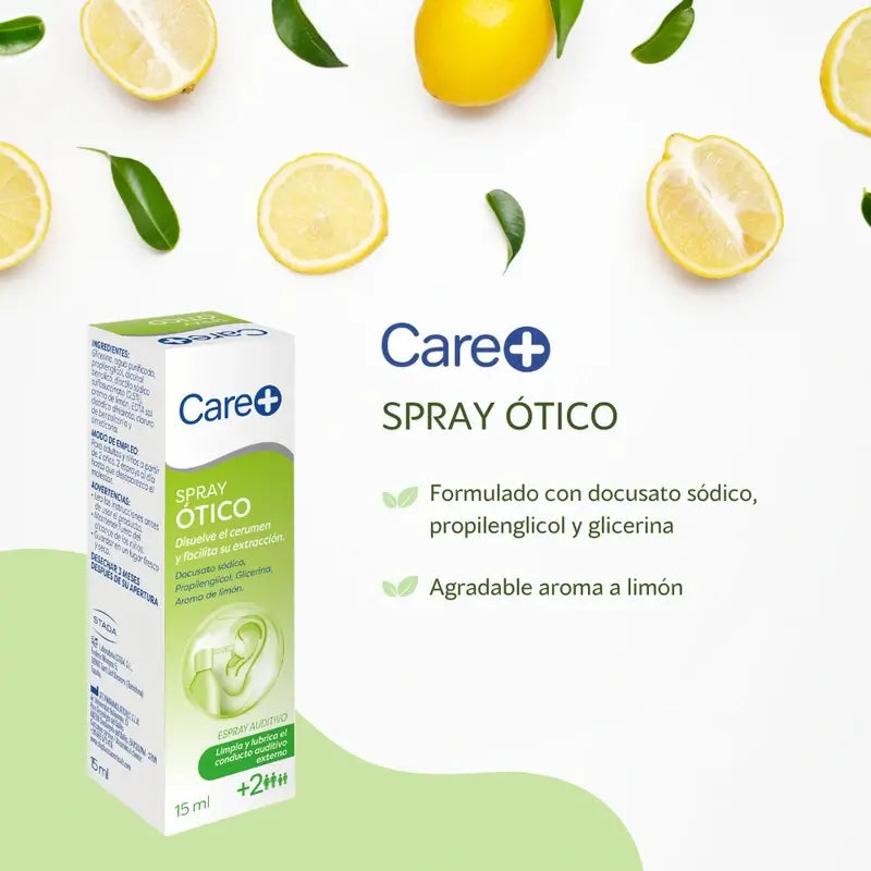 Care+ Spray Limpiador De Oidos Para Adultos Y Niños +2 Años , 15 ml