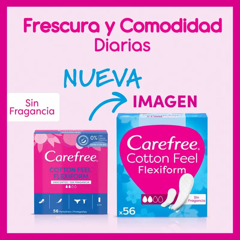 Carefree Flexiform Sin Fragancia 56Uds