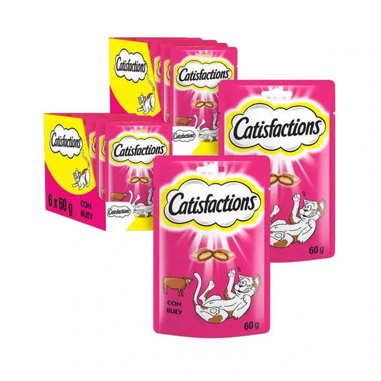 Catisfaction Feline Buey, Pack De 2, 6X60Gr