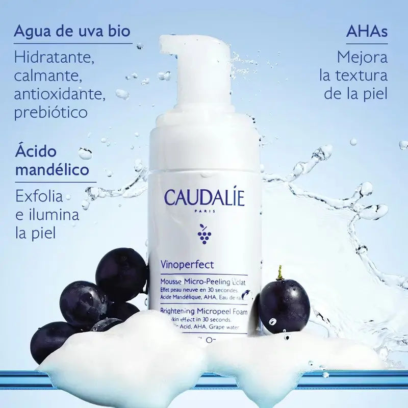 Caudalie Espuma Micropeeling Luminosidad Con Ácido Manélico (Aha) , 100 ml
