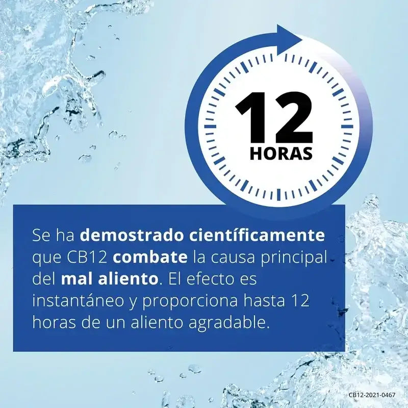 CB12 Mint Enjuague Bucal Halitosis Sabor Menta, 250 ml