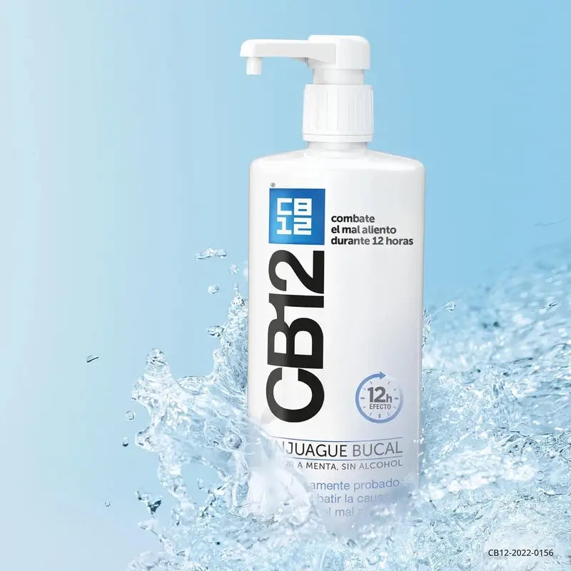CB12 Mint Enjuague Bucal Halitosis Sabor Menta, 1000 ml