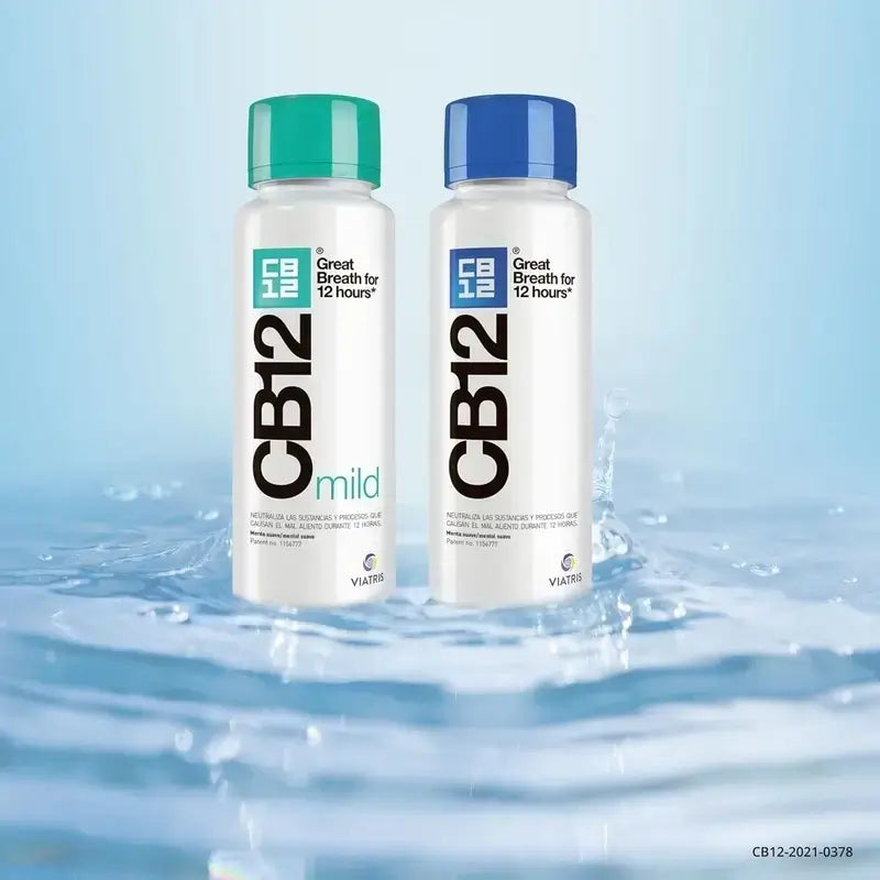 Cb12 Mild Enjuague Bucal Halitosis Sabor Menta Suave, 2X250 Ml