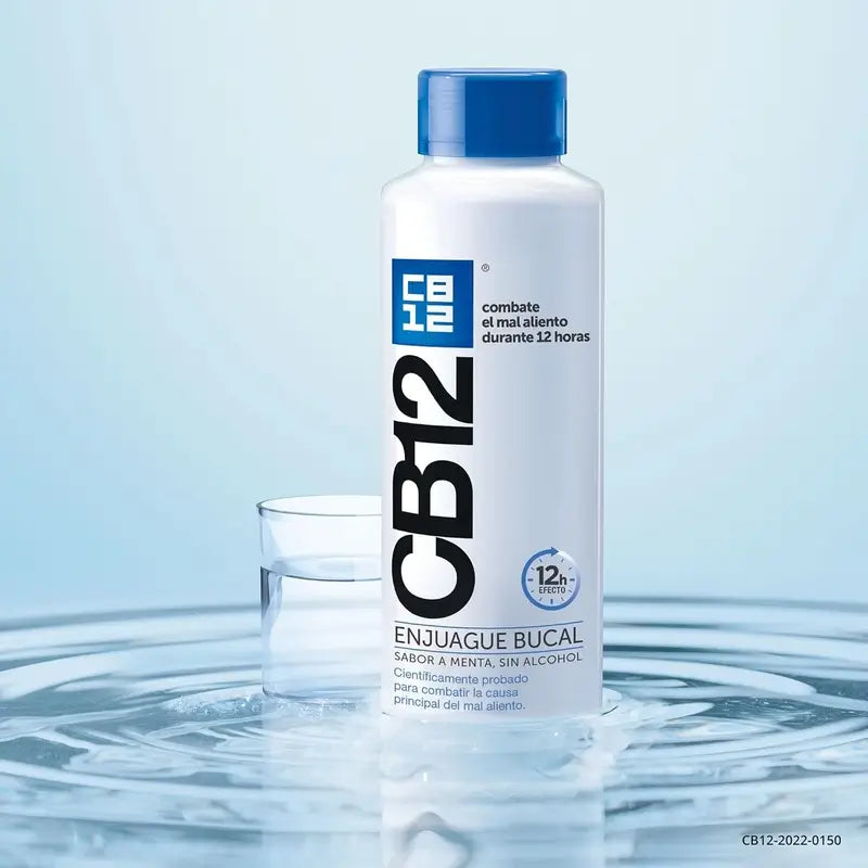 CB12 Mint Enjuague Bucal Halitosis Sabor Menta, 500 ml