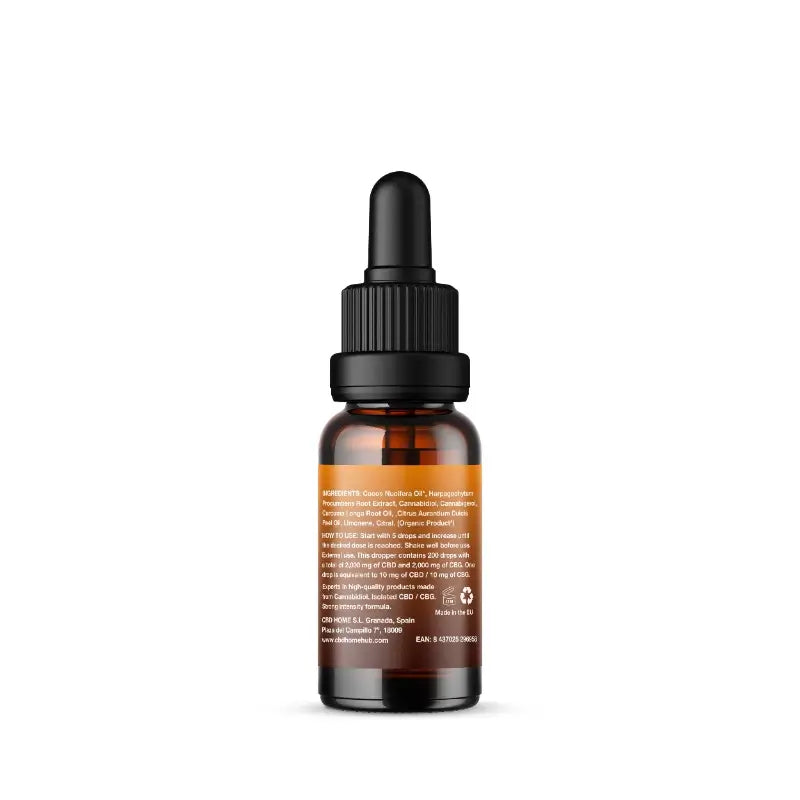CBD HOME Aceite De Cbd 20% + Cbg 20% + Harpagofito + Cúrcuma, 10 ml