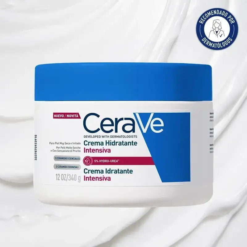 Cerave Crema Hidratante Intensiva 5% de Hydro-Urea, Pack 2 x 340 gr