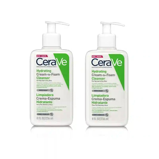 CeraVe Limpiadora Crema-Espuma Hidratante, 2X236 Ml