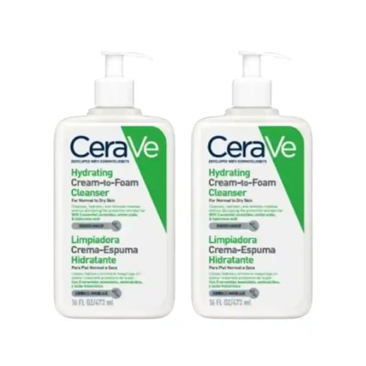 CeraVe Limpiadora Crema-Espuma Hidratante , 2X473 Ml