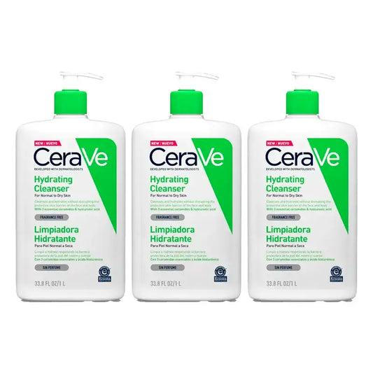 CeraVe Triplo Gel Limpiador Hidratante, 3X1L