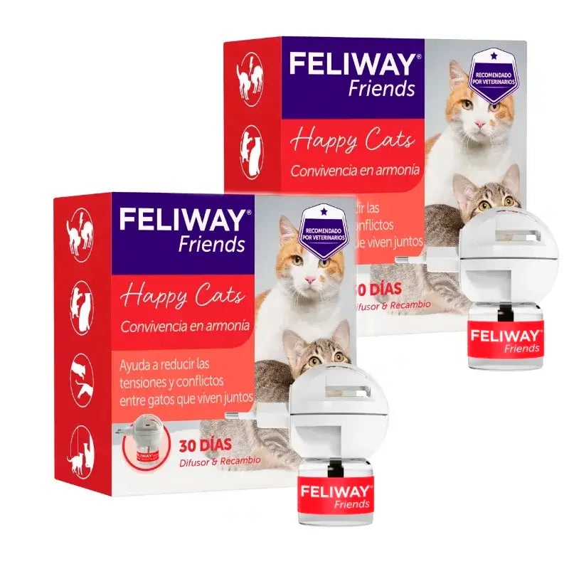 Ceva Feliway Friends Difusor + Recambio 48 ml, Pack 2 uds
