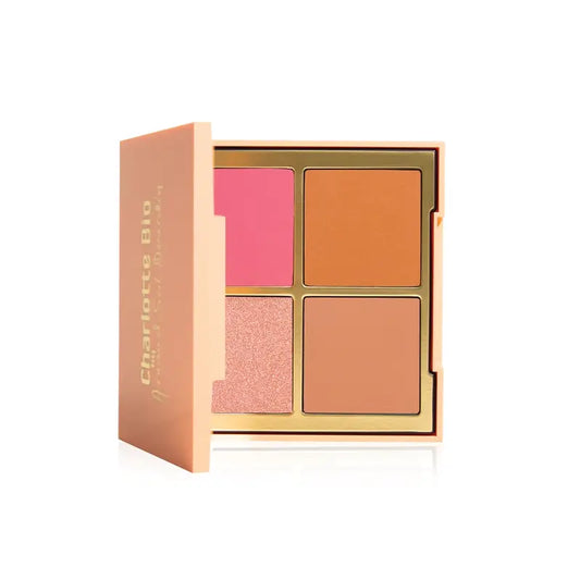Charlotte Bio As Paleta De Rostro "Healthy Glow" (Colorete, Contorno, Iluminador Y Bronceador) 4 X 4,5 G