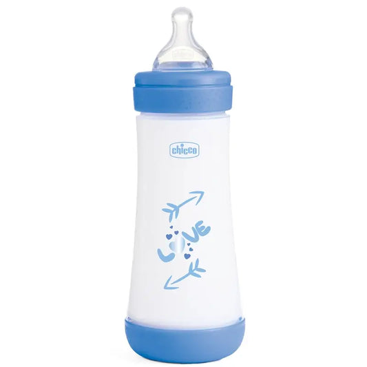 Chicco Biberón Perfect5 Azul Flujo Rápido 300Ml 4M+