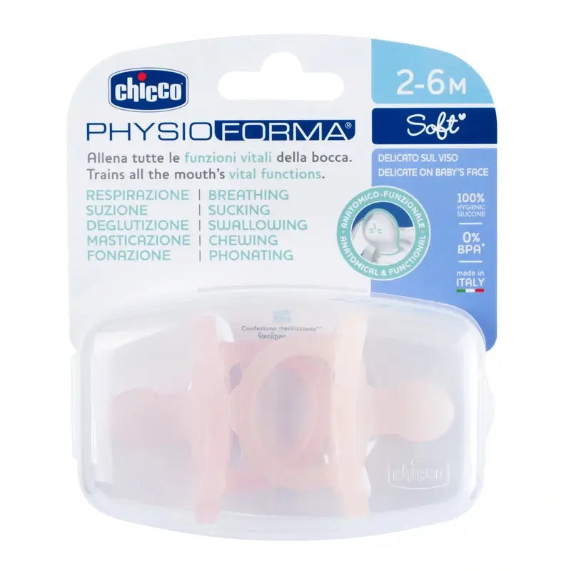Chicco Chupete Physioforma Soft Rosa 2-6M 2 Unidades