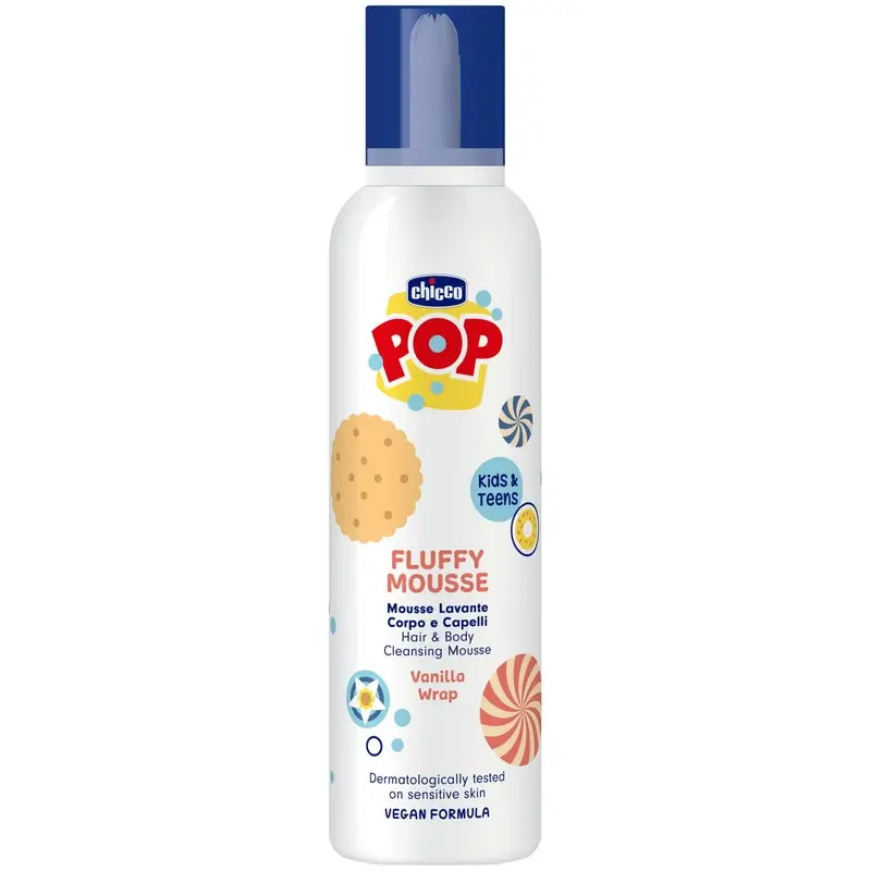 Chicco Pop Espuma Cuerpo/Cabello Vainilla 200 Ml