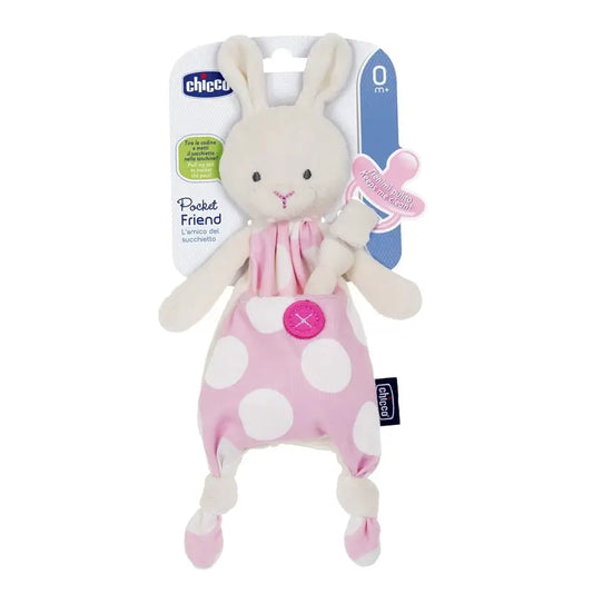 Chicco Guarda Chupete Pocket Friend Conejito Rosa