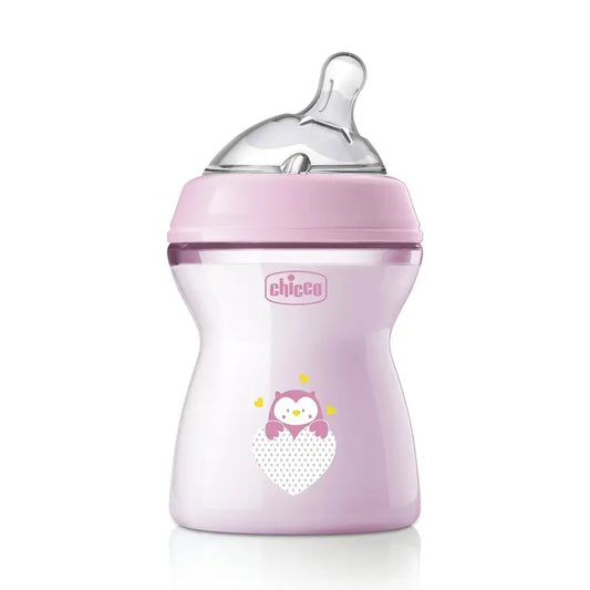 Chicco Biberón Naturalfeeling Rosa Flujo Medio 250Ml 2M+