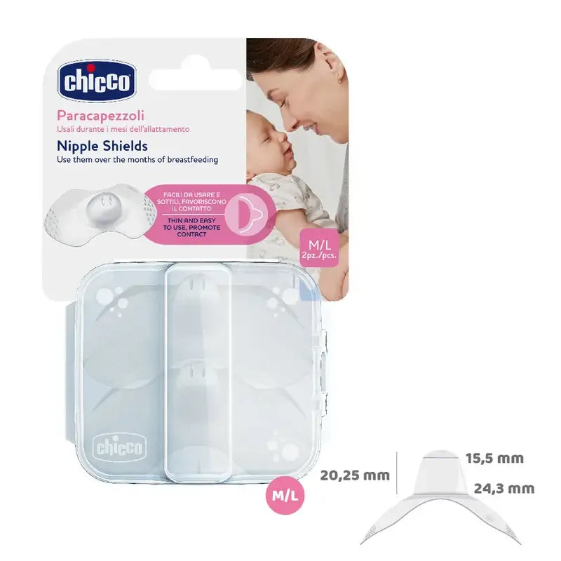 Chicco Protegepezón Silicona Skintoskin Talla M/L 2 Unidades