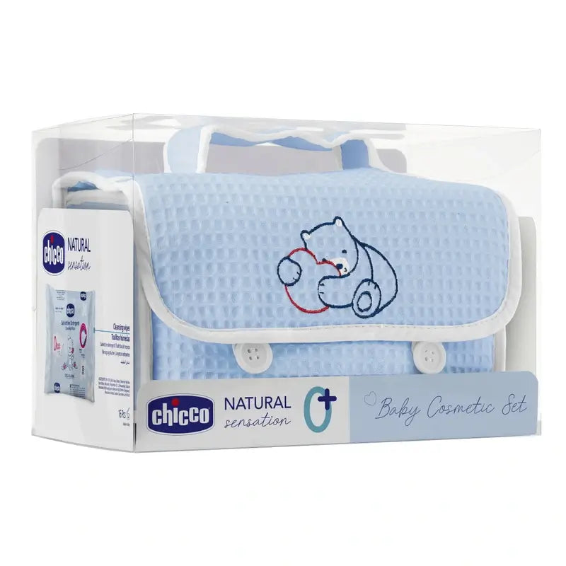 Chicco Set Regalo Natural Sensation Bolsa Piqué Azul