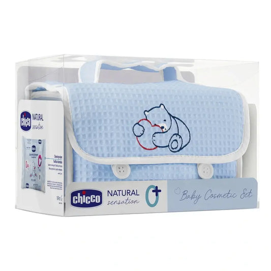 Chicco Set Regalo Natural Sensation Bolsa Piqué Azul