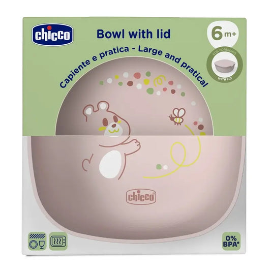 Chicco Bowl Con Tapa 6M+ Rosa