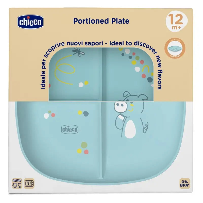 Chicco Plato Con Compartimentos 12M+ Azul