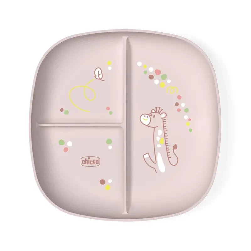 Chicco Plato Con Compartimentos 12M+ Rosa