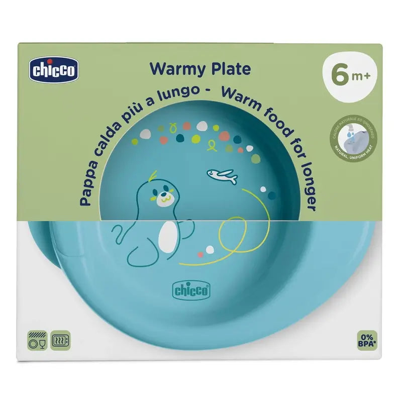 Chicco Plato Térmico 6M+ Azul
