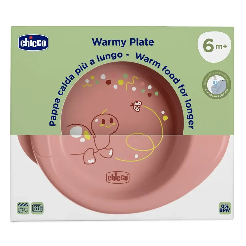 Chicco Plato Térmico 6M+ Rosa