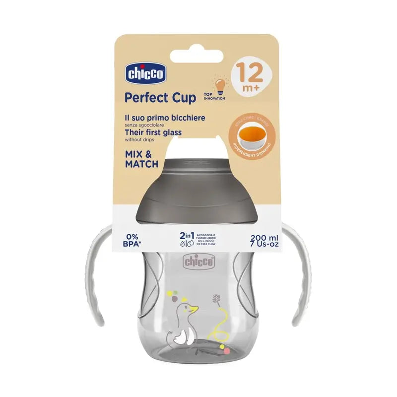 Chicco Vaso Perfect5 360 12M+ Gris 200Ml