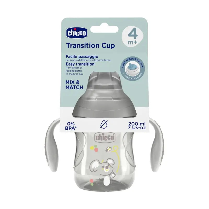 Chicco Vaso De Transición 4M+ Gris 200Ml